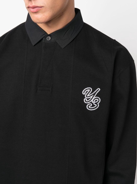 logo-embroidered cotton shirt