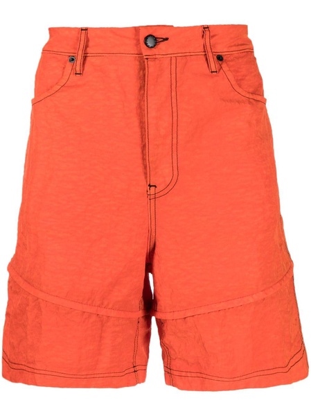 contrast stitching bermuda shorts