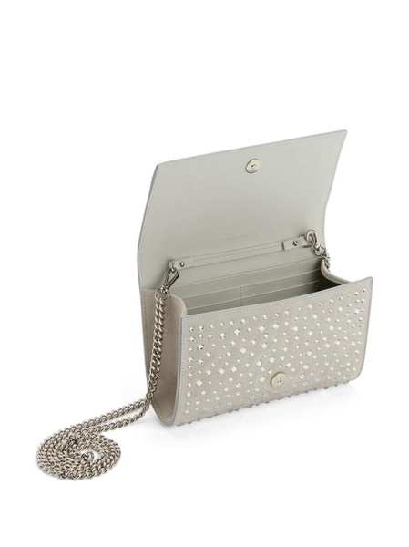 Cleopatra crystal-embellished clutch bag