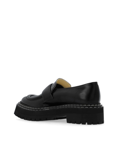 lug-sole leather loafers