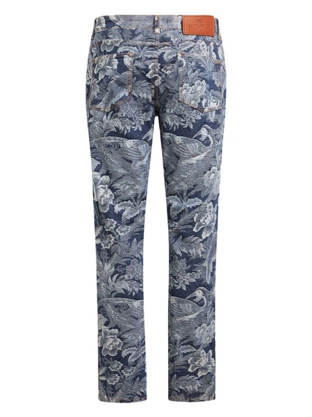 jacquard straight-leg jeans 