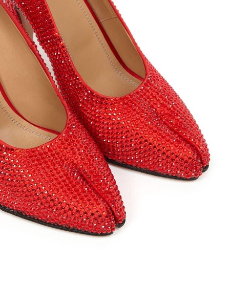 Tabi 110mm rhinestone-embellished pumps