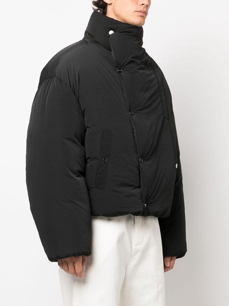 Jacquemus Asymmetric Buttoned Highneck Puffer Jacket