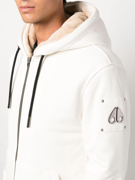 logo-plaque zip-up hoodie