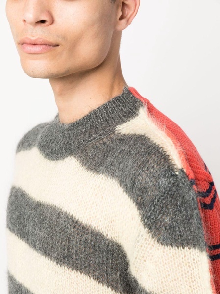 stripe-print knit jumper