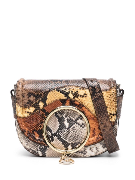 Hana snakeskin-effect crossbody bag