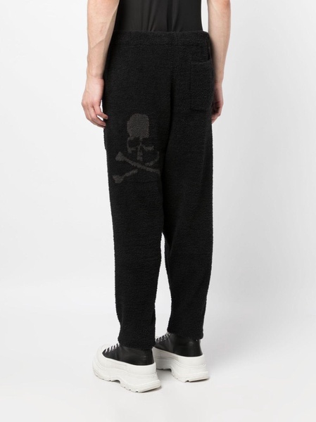 logo-print fleece-texture track pants 