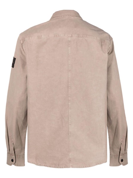 cargo-pockets cotton overshirt