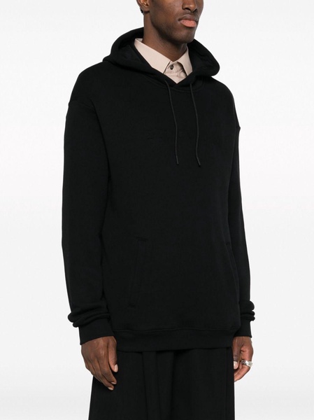 logo-embossed cotton hoodie