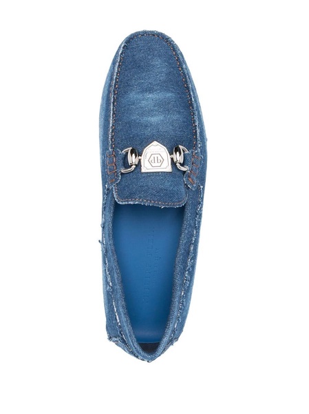 denim slip-on moccasin 