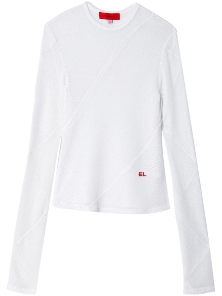 Spiral long-sleeved t-shirt