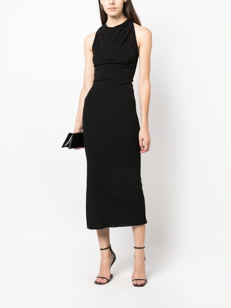 twisted-racerback lightweight midi dress 