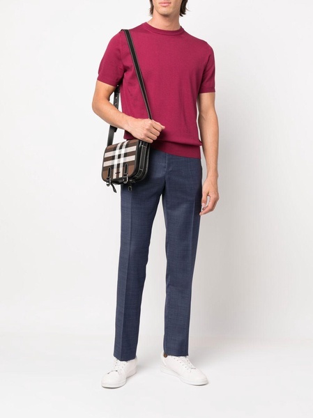 mid-rise straight-leg trousers