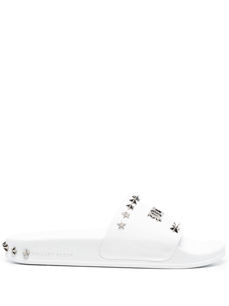 Gothic Plein stud-studded slides