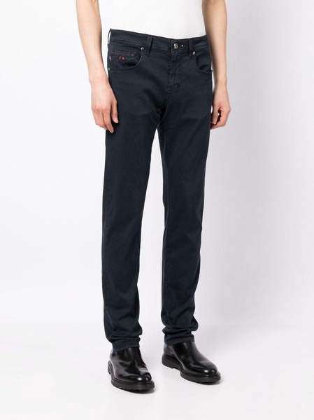 gabardine slim-fit jeans