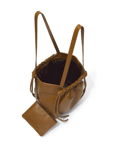 leather drawstring tote