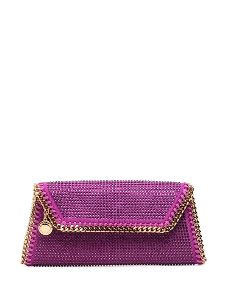 Falabella crystal-embellished clutch