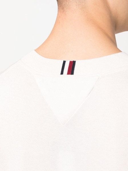 logo intarsia-knit cotton jumper