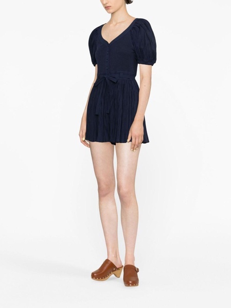 Vinny puff-sleeve playsuit