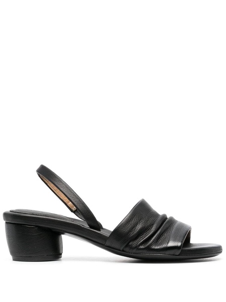 round-toe leather slingback sandals