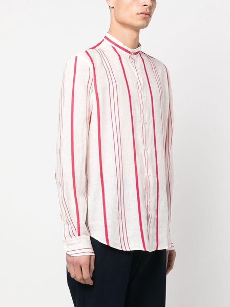 stripe-print long-sleeved shirt