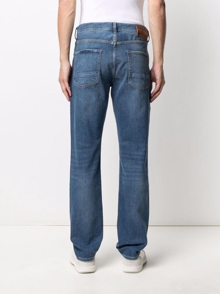 straight-leg denim jeans