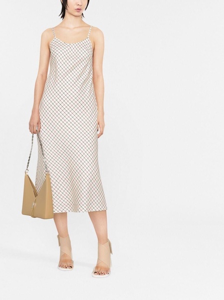 polka-dot slip dress