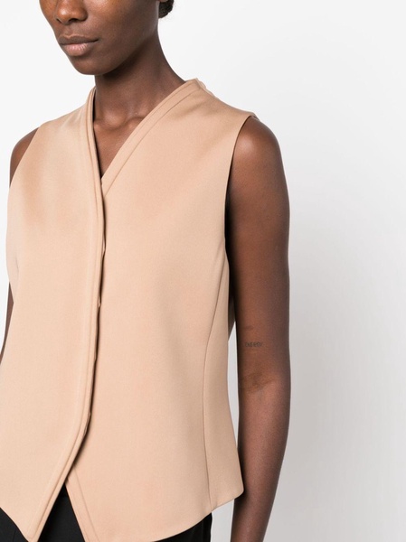 concealed-fastening silk waistcoat