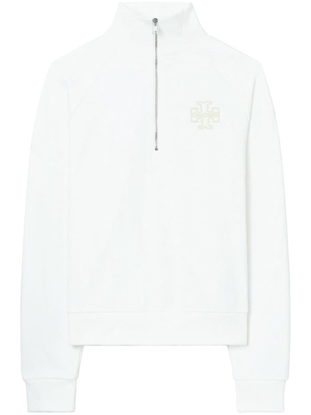 logo-flocked cotton sweatshirt