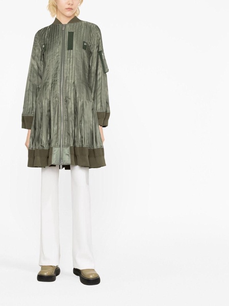 pleated oversized coat