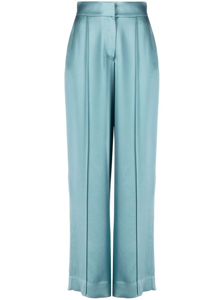 Kyra satin-finish straight-leg trousers