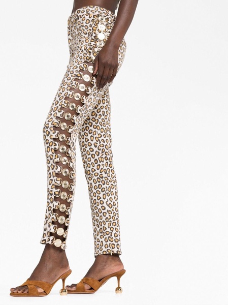 leopard-print jeans