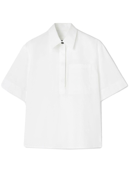 half-sleeve cotton polo shirt