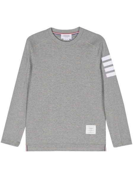 4-Bar stripe cotton sweatshirt