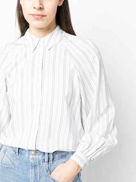 Viscose stripe raglan shirt