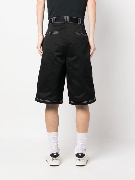 logo-embroidered knee-length shorts