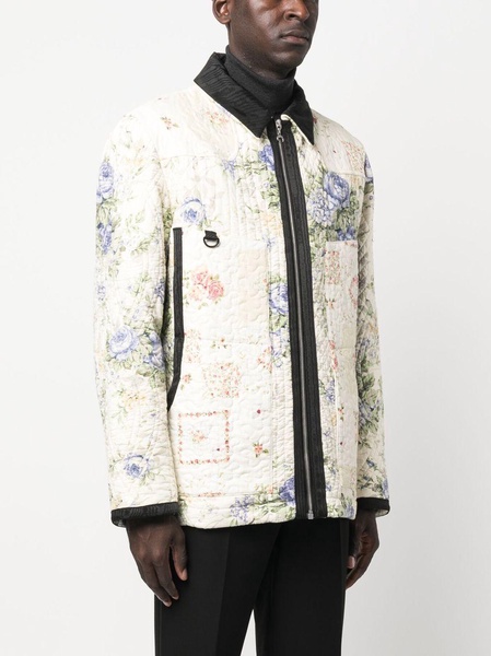 Boutis floral-print quilted jacket