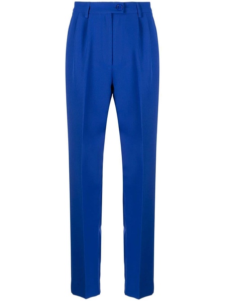 high-waisted straight-leg trousers