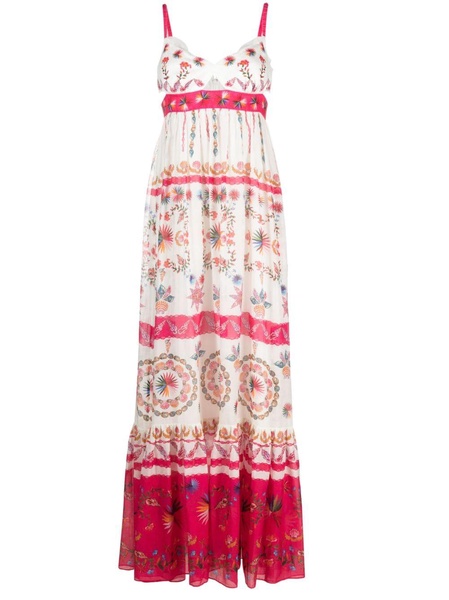 geometric-print maxi dress