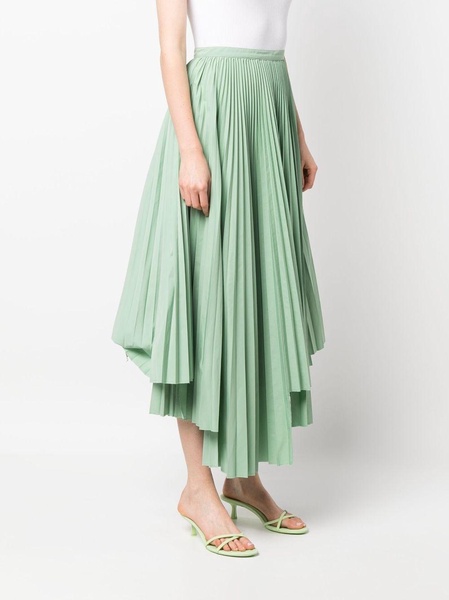 asymmetric pleated skirt