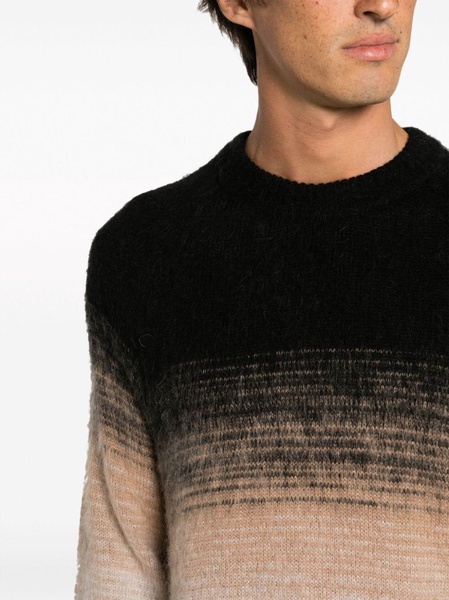 gradient-effect textured jumper