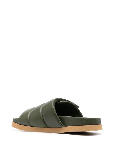 open-toe padded slides