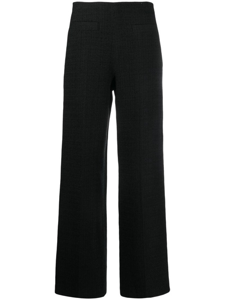 tailored wide-leg tweed trousers