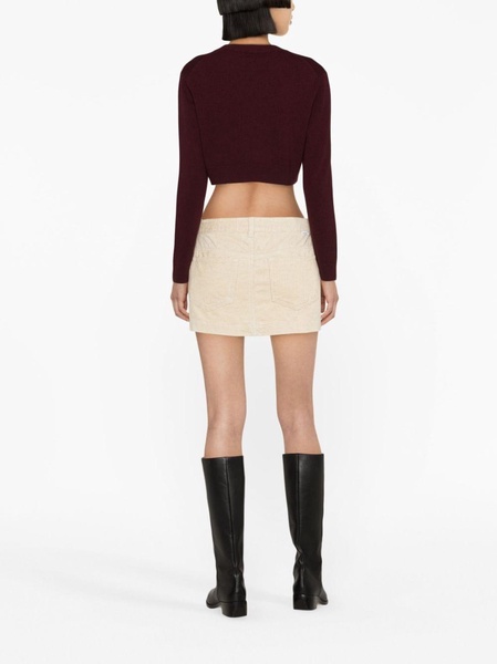 Neutral Rania Corduroy Mini Skirt