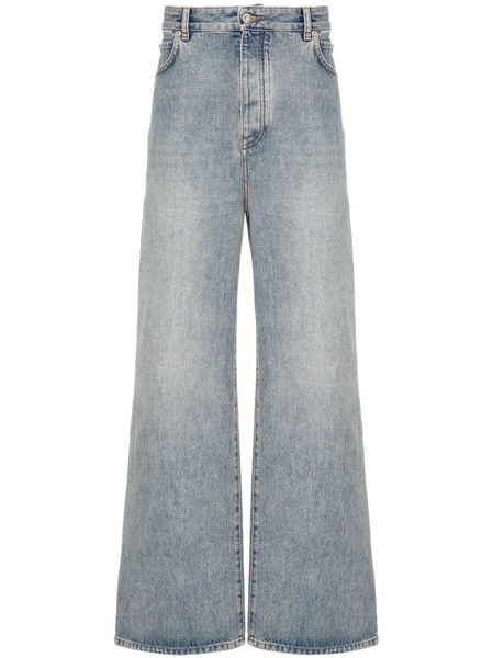 mid-rise wide-leg jeans