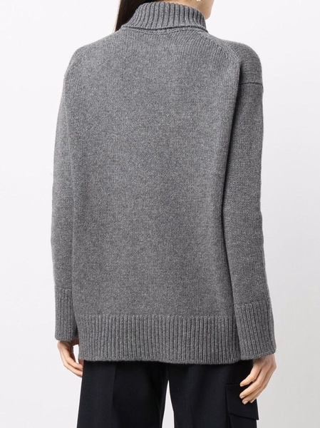 roll-neck rib-trimmed jumper