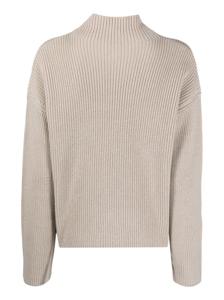 purl-knit mock-neck jumper 