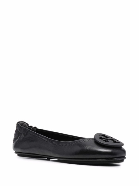 Tory Burch Minnie Travel Leather Ballet Flats