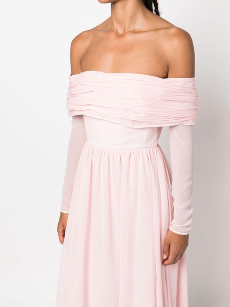 Georgette fully-pleated dress