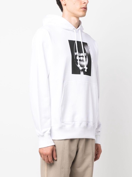 photograph-print cotton hoodie